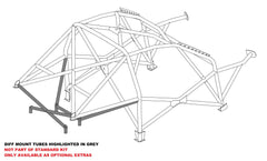 BMW E46 4dr Step 2 International Multipoint T45 roll cage kit. FIA Certificated