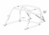 JAGUAR E-Type Historic T45 roll cage. FIA/MSUK certificated to Appendix K