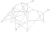 PEUGEOT 206 International Multipoint CDS roll cage kit. FIA Certificated