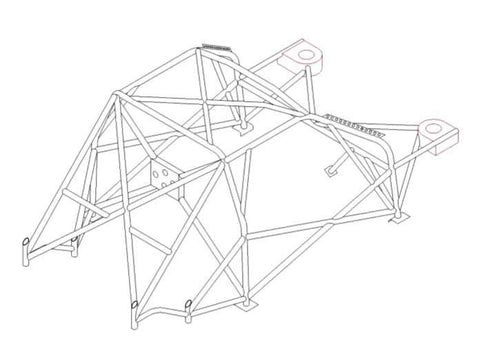 ALFA ROMEO 145 Multipoint T45 roll cage kit 