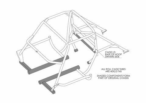 AC Cobra Daytona Historic T45 roll cage FIA Certificated 