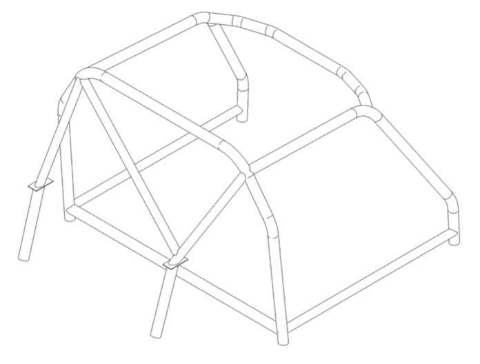 ALFA ROMEO Spyder (`63) Historic T45 roll cage kit. MS UK Compliant to Appendix K