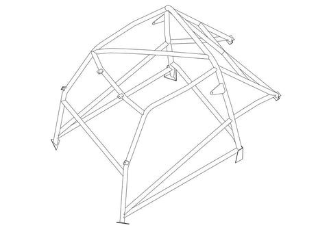AUSTIN Austin A40 MK2 Historic T45 roll cage kit. MS UK Compliant to Appendix K 