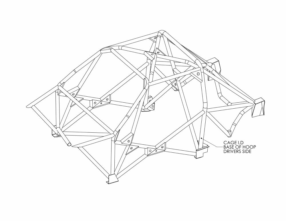 BMW E30 25CrM04 Multipoint roll cage. FIA / MSUK certificated