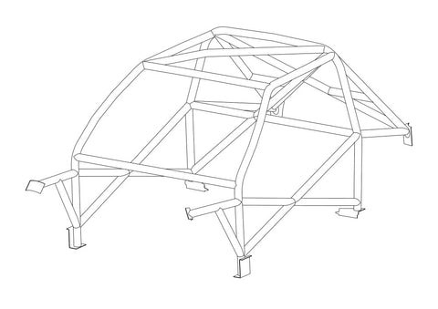 BMW E30 + M3 International Multipoint T45 roll cage kit. FIA / MSUK Certificated 