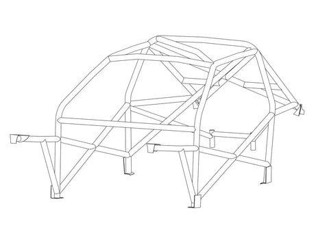 BMW E36 + M3 2dr International Multipoint T45 roll cage kit. FIA Certificated 
