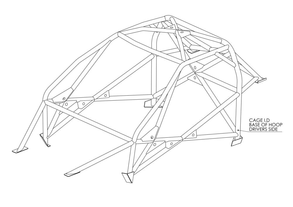 CHEVROLET Corvette C4 International Multipoint T45 roll cage kit. FIA Certificated 