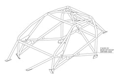 CHEVROLET Corvette C4 International Multipoint T45 roll cage kit. FIA Certificated 