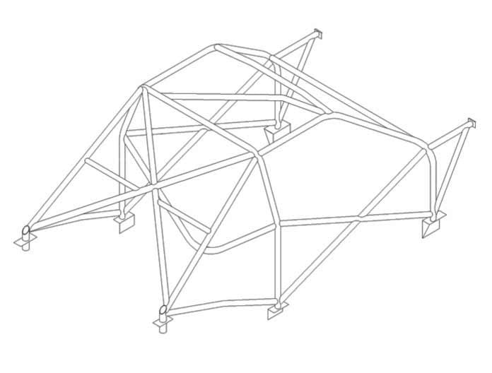 CITROEN Saxo International Multipoint CDS roll cage kit. FIA Certificated