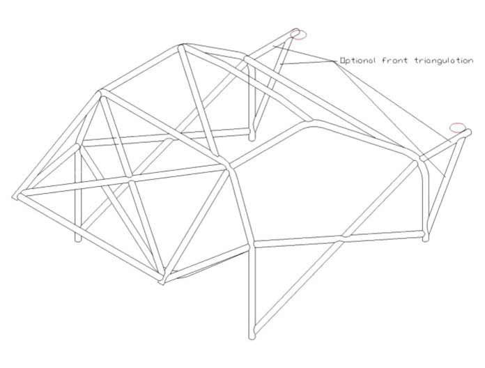 DATSUN 260Z Historic CDS roll cage kit. MS UK Compliant to Appendix K