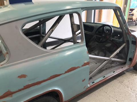 FORD Anglia Historic T45 roll cage kit. MS UK Compliant to Appendix K 