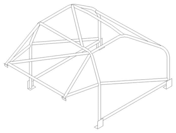 FORD Anglia Historic T45 roll cage kit. MS UK Compliant to Appendix K