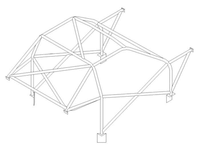 FORD Escort Mk6 RS2000 Multipoint T45 roll cage kit. FIA/MSUK Certificated 