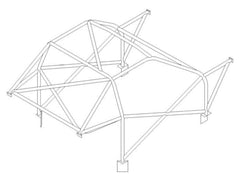 FORD Escort Mk6 RS2000 Multipoint T45 roll cage kit. FIA/MSUK Certificated 