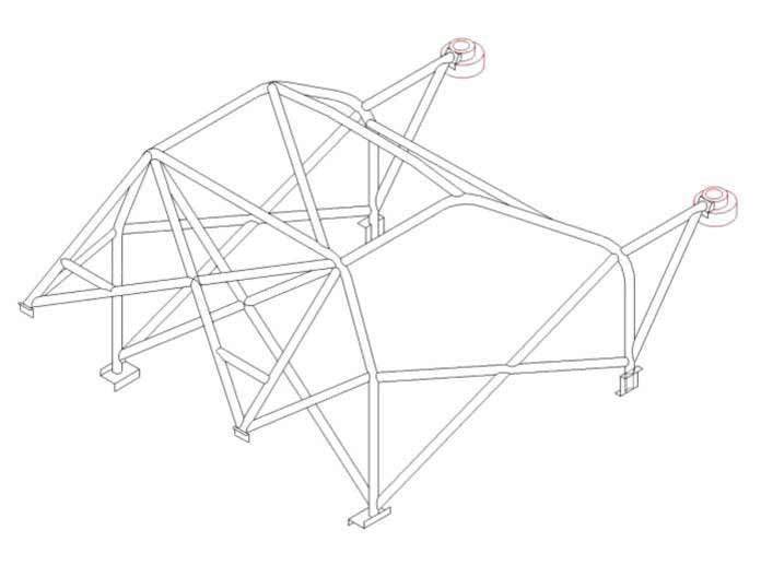 FORD Fiesta Mk3/4 Multipoint CDS roll cage kit