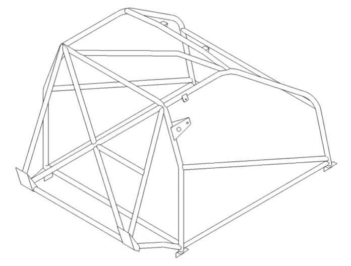 JAGUAR MK2 Historic T45 roll cage kit. MS UK Compliant to Appendix K