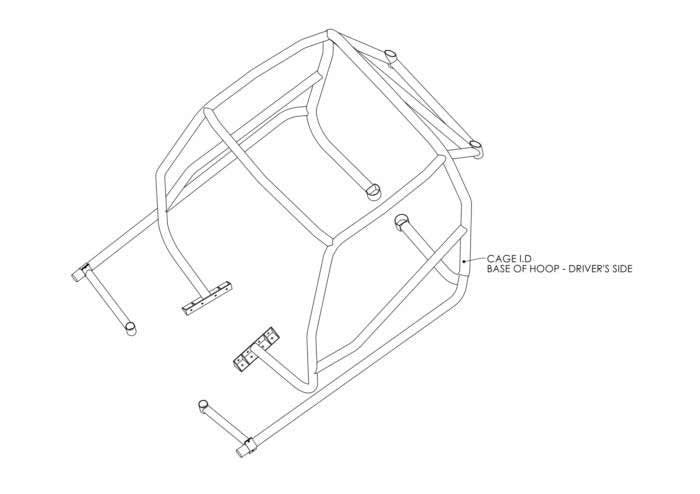 LOTUS Elan International Historic T45 roll cage kit. FIA Certificated to Appendix K