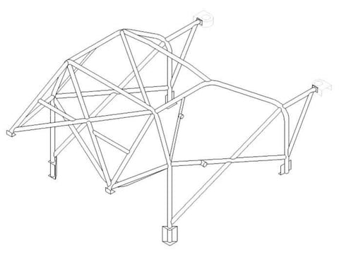 MITSUBISHI Lancer EVO 3 International Multipoint T45 roll cage kit. FIA Certificated 