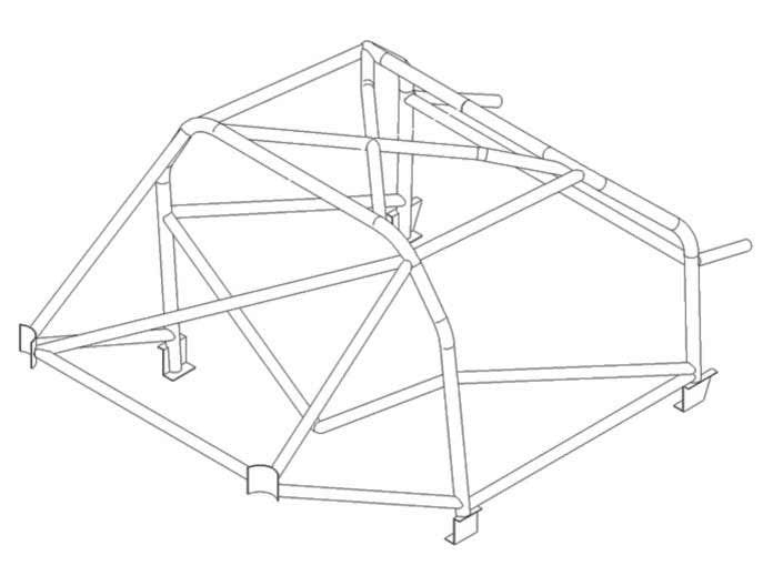 OPEL Ascona B 400 Historic T45 roll cage kit. FIA compliant