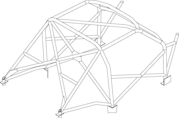 PEUGEOT 106 Stock Hatch Race Multipoint T45 roll cage kit