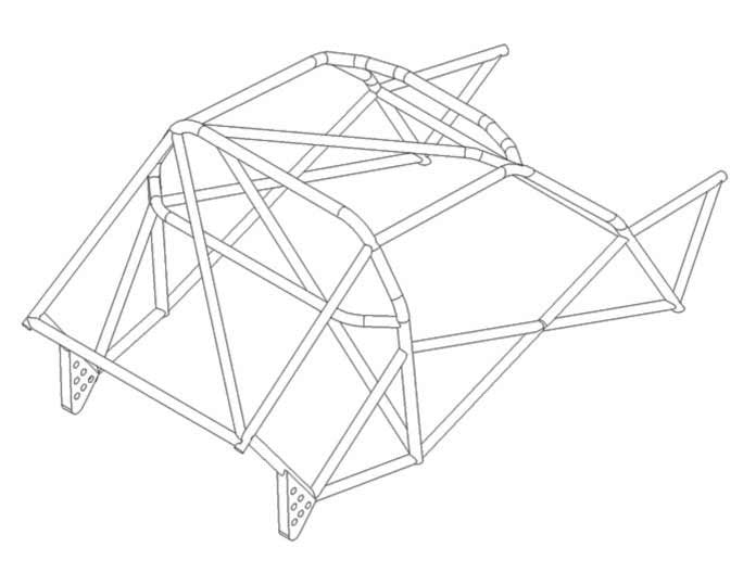 PORSCHE 914 Multipoint T45 roll cage kit