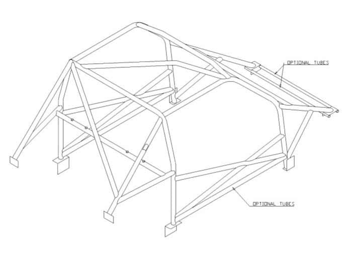 RENAULT 5 Turbo 80-84 International Multipoint CDS roll cage kit. FIA Certificated