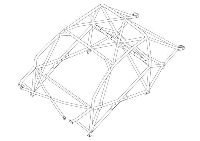 SUBARU Impreza VAB International Multipoint T45 roll cage kit. FIA Cer ...