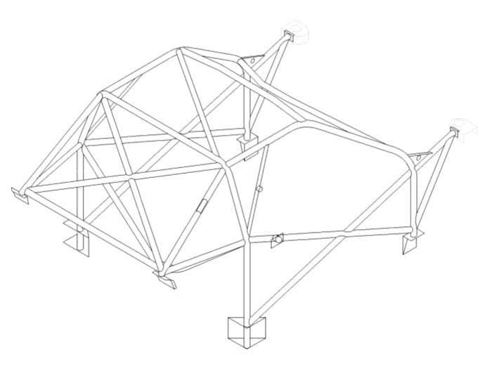 SUBARU Legacy HISTORIC T45 roll cage kit. FIA Certificated