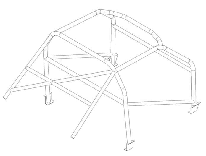 TRIUMPH TR6 Historic T45 roll cage kit. MS UK Compliant to Appendix K