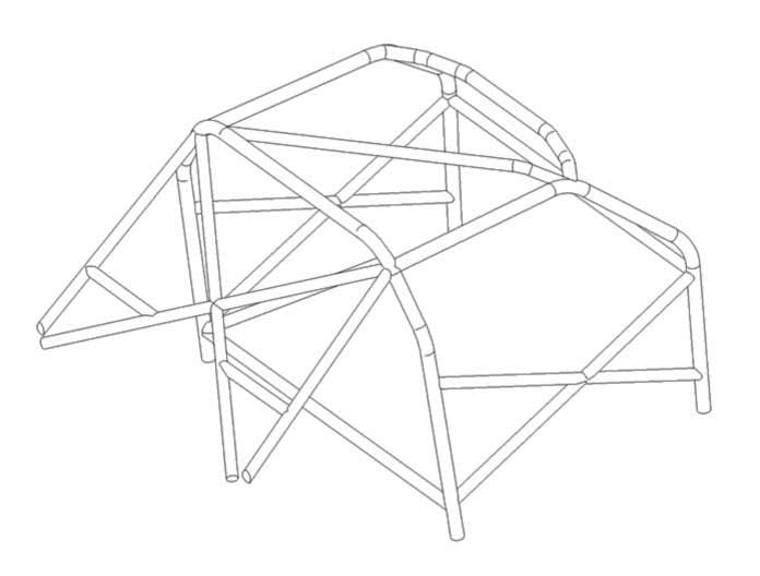 TRIUMPH TR7 Factory Style Multipoint T45 roll cage kit