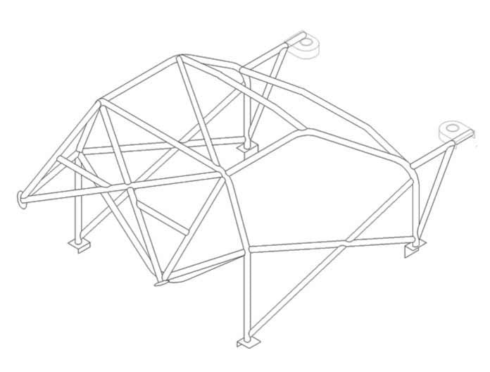 VAUXHALL Corsa B International Multipoint CDS roll cage kit. FIA Certificated 