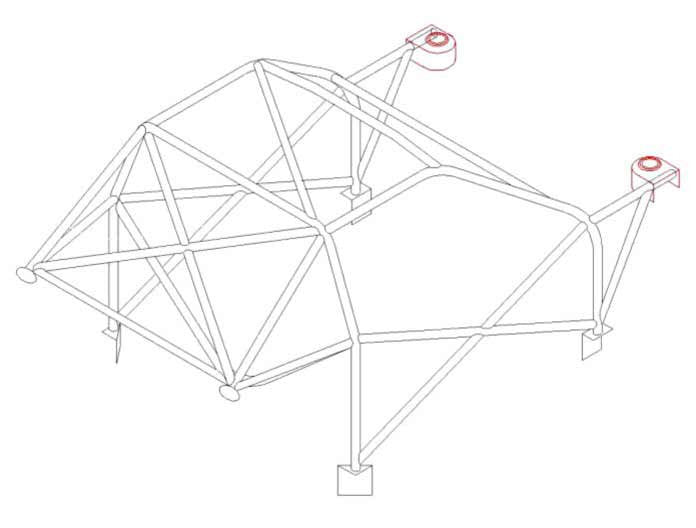VAUXHALL Nova International Lightweight Multipoint T45 roll cage kit. FIA / MSUK Certificated