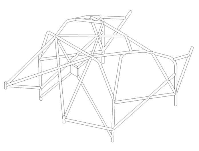 VOLKSWAGEN Golf Mk5 International Multipoint T45 roll cage kit. FIA Certificated